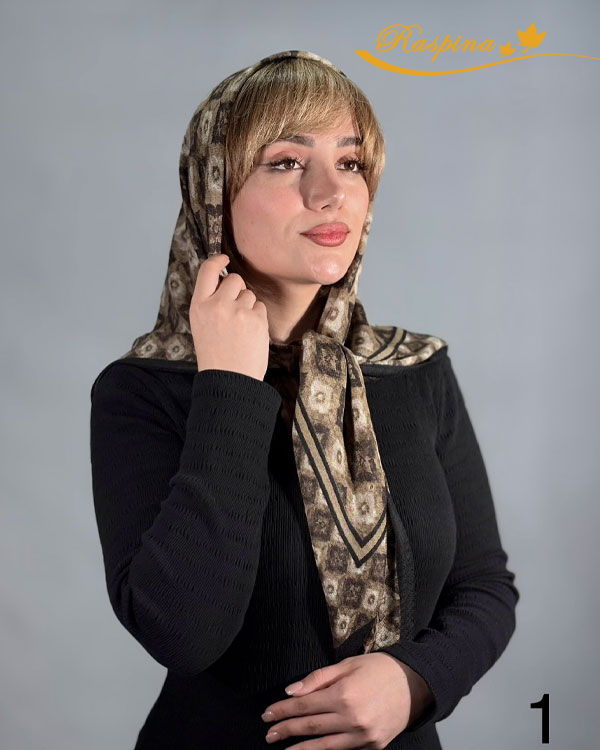 روسری نخی ژاکارد دور دوخت