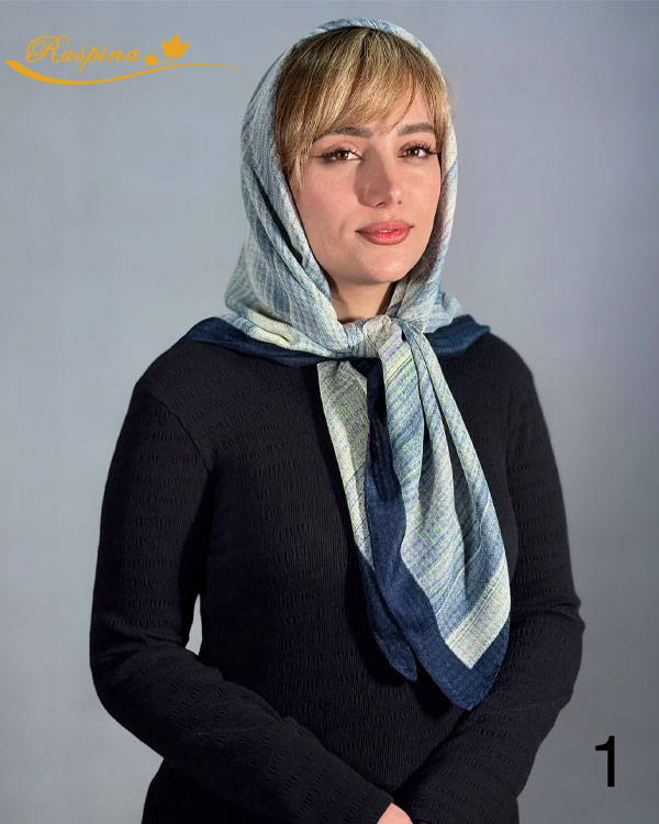 روسری نخی ژاکارد دور دوخت