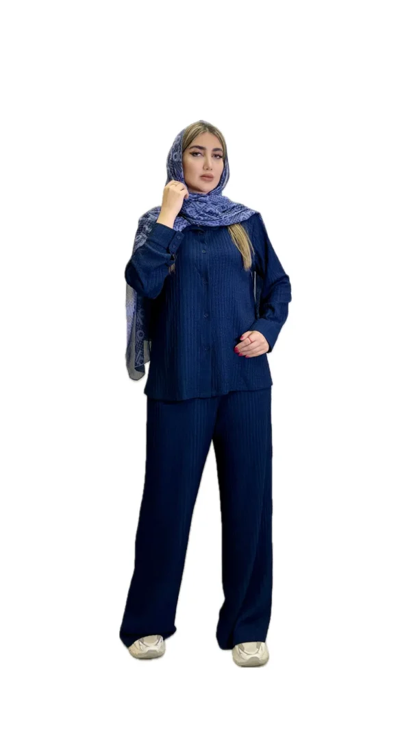 ست شومیز شلوار استین بلند لونا
