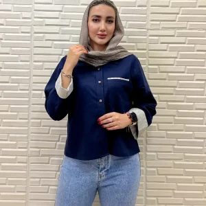 شومیز کوتاه استین دیپلومات