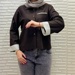 شومیز کوتاه استین دیپلومات